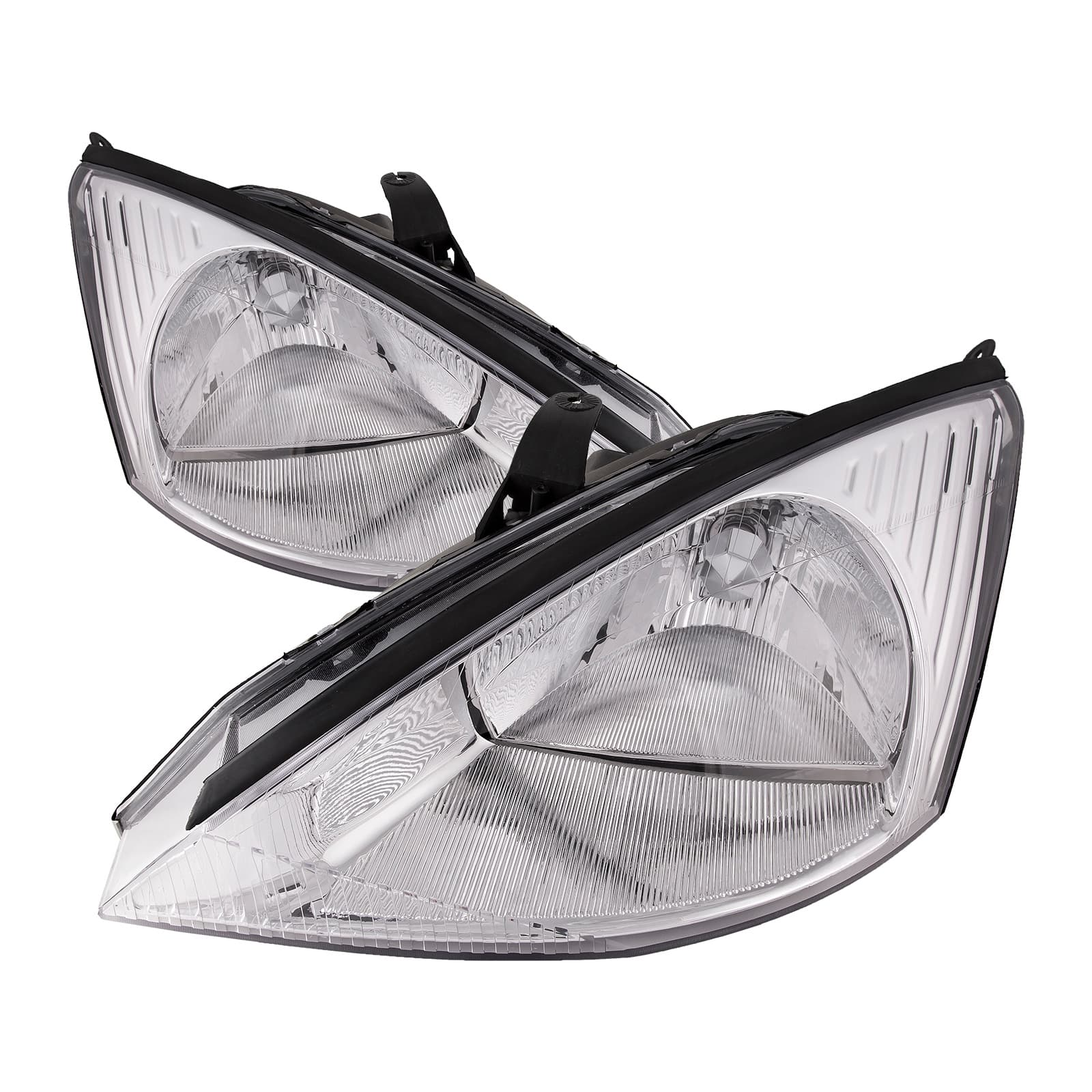 2000-2004 Ford Focus Halogen Headlight Assembly Left and Right Pair Set