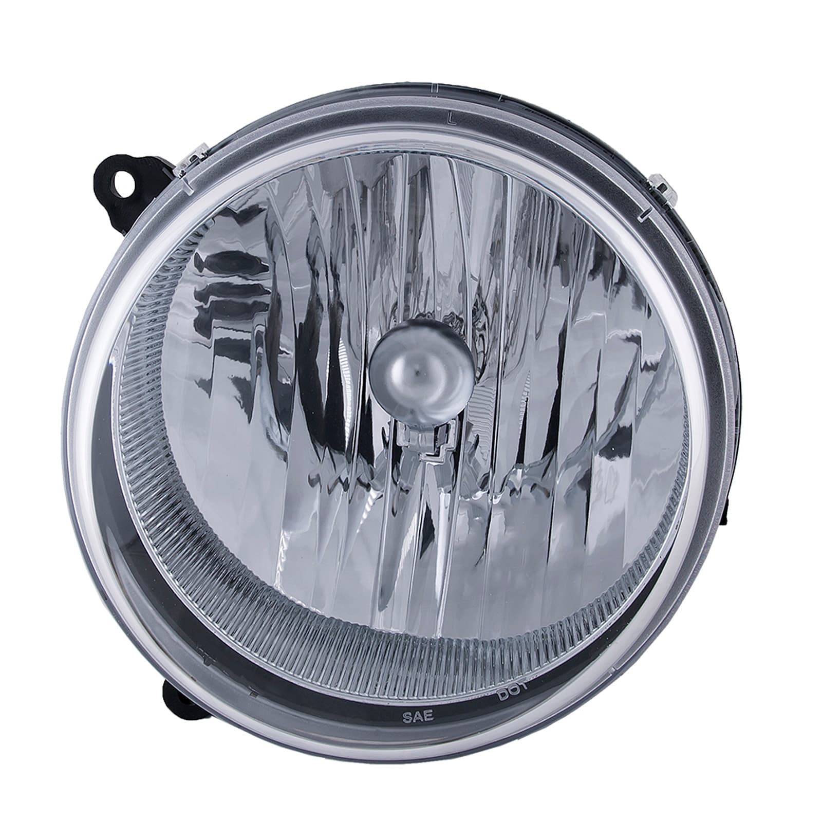 Headlight Compatible 2005-2007 with Jeep Liberty Chrome Housing Halogen Left Driver Side Headlamp Assembly