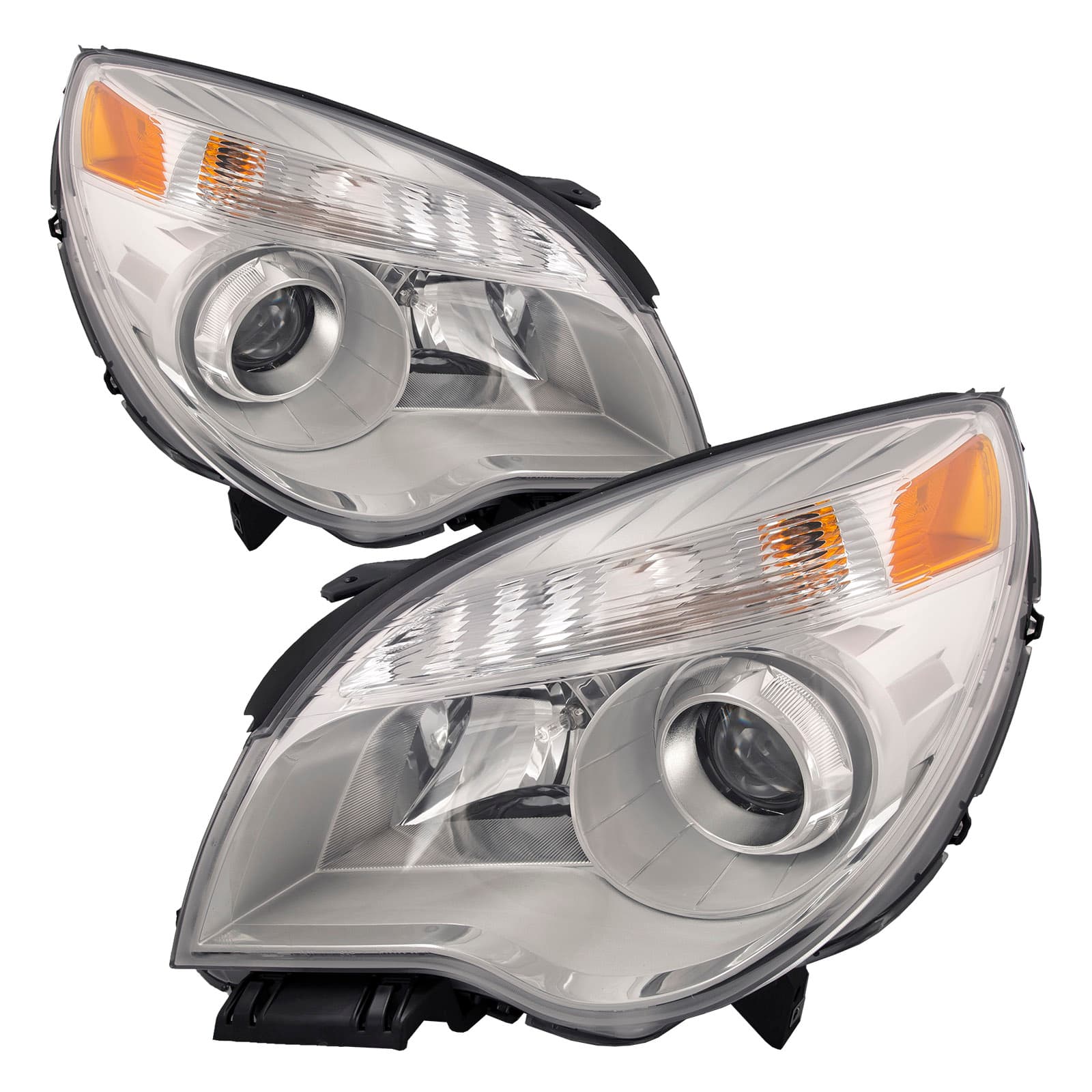2010-15 Chevrolet Equinox LTZ Projector Headlights Set Halogen Driver Left Passenger Right Pair Assembly