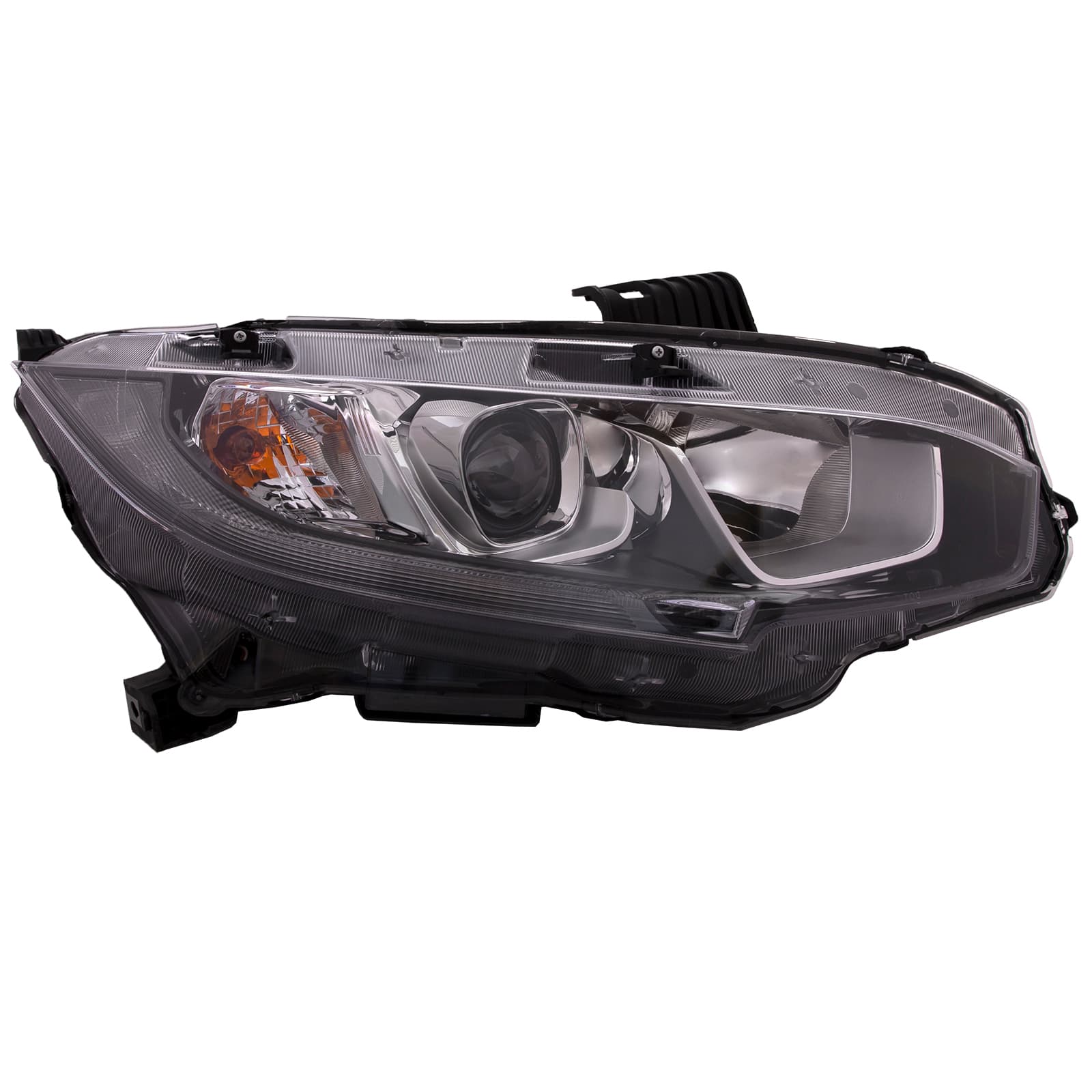 2016 Honda Civic Headlight, Right — Assembly, Halogen, Composite (CAPA)