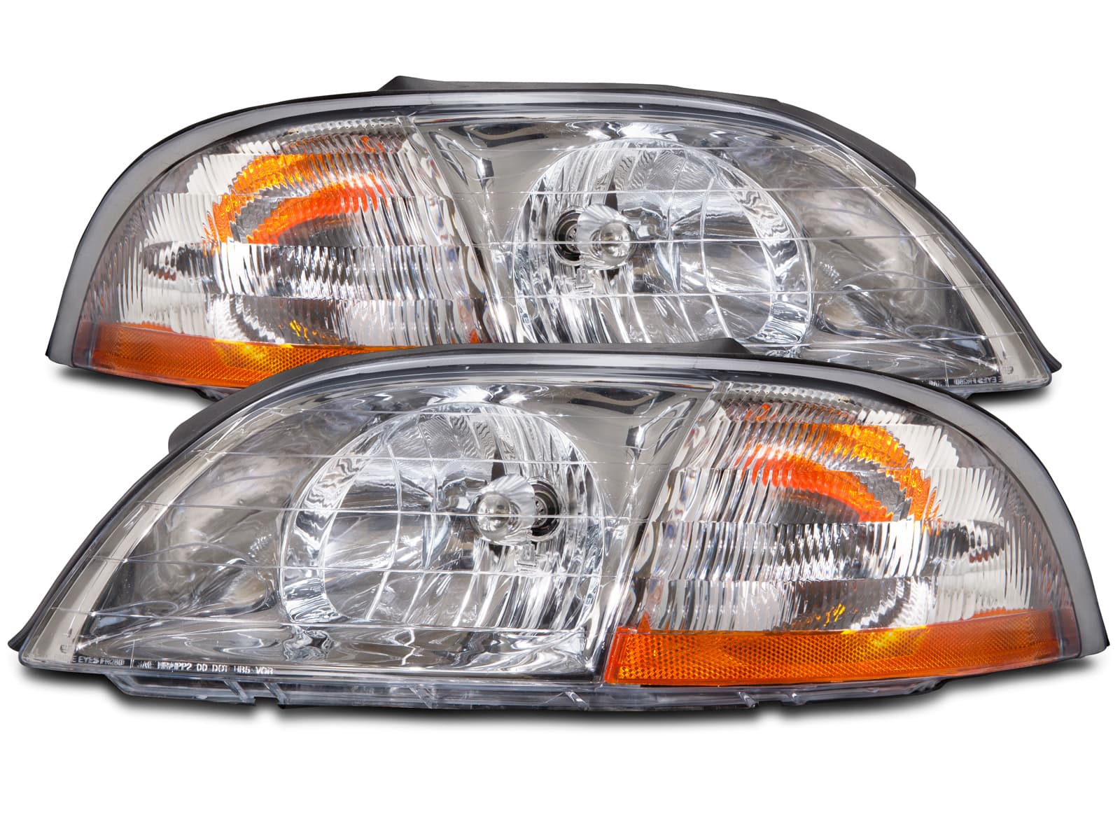 1999-2003 Ford Windstar Headlights Set Halogen Chrome Pair Fits 1999-2003 Ford Windstar