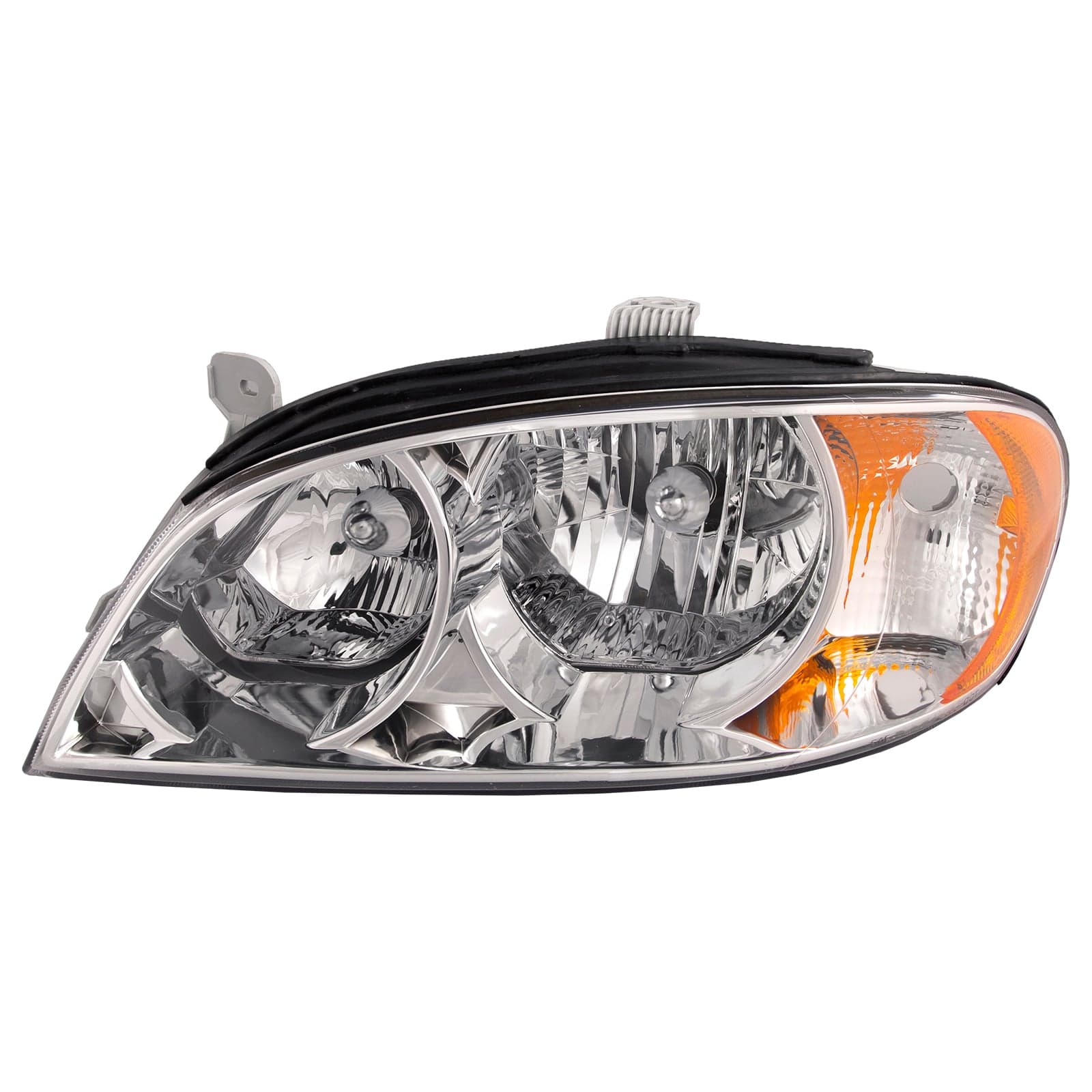 2002-2004 Kia Spectra Headlight Halogen Chrome Left Driver Fits 2002-2004 Kia Spectra (Early Design Will Not Fit Hatchback Model)