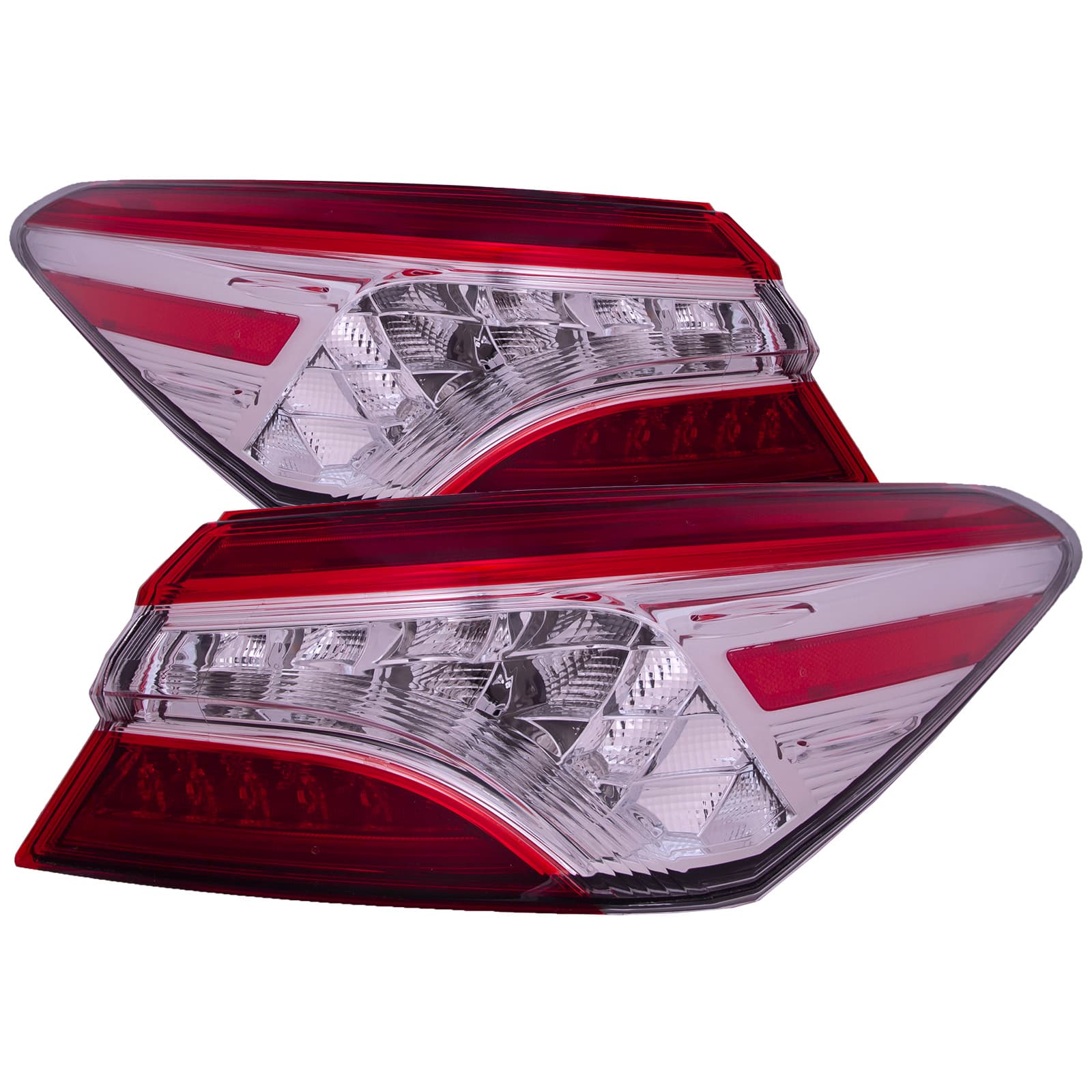 2018-2020 Toyota Camry Outer Tail Light Set CAPA Certified Right Passenger Left Driver Pair Fits 2018-2020 Toyota Camry XLE