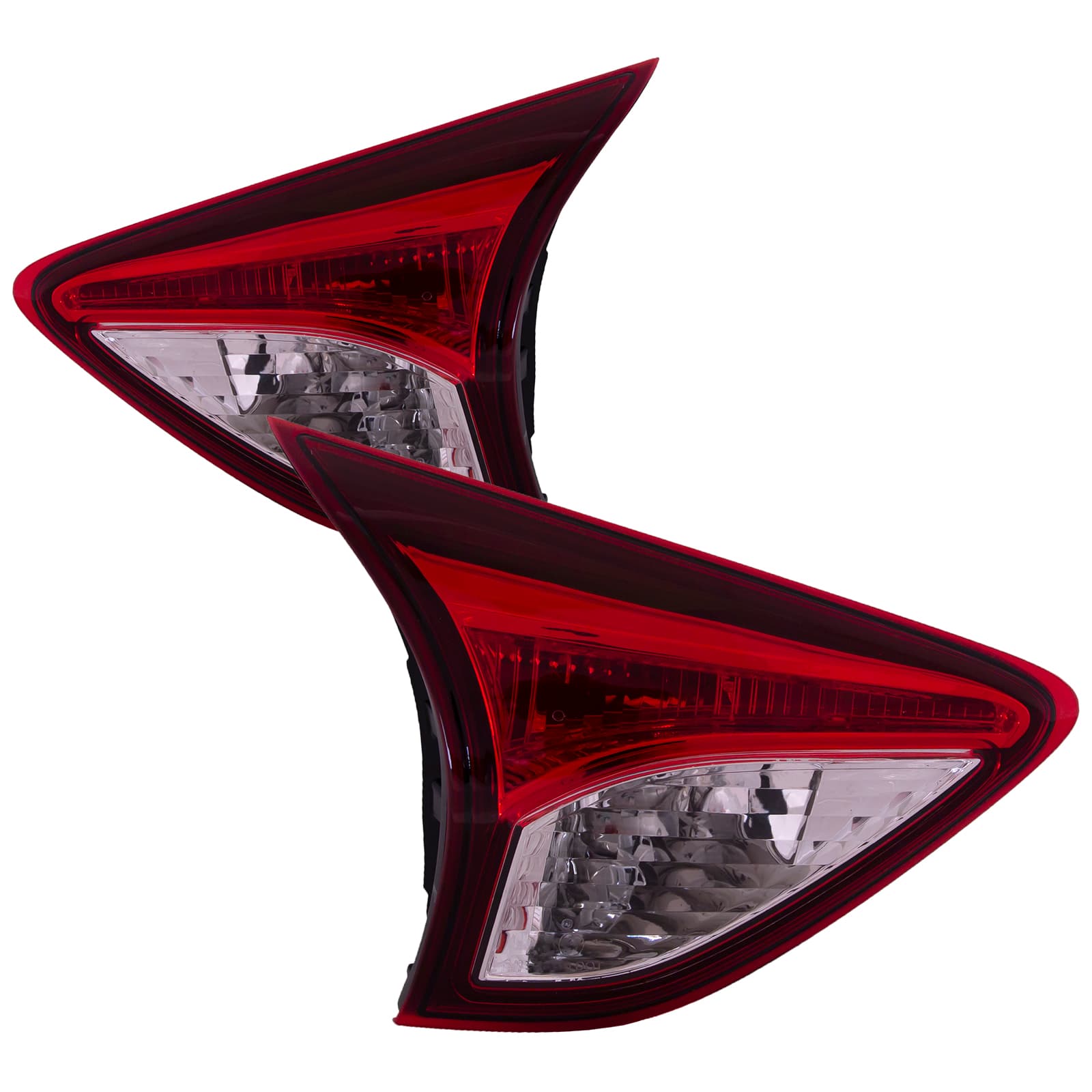 2013-2016 Mazda CX-5 Inner Tail Lights Set Left Driver And Right Passenger CAPA Certified Fits 2013-2016 Mazda CX5