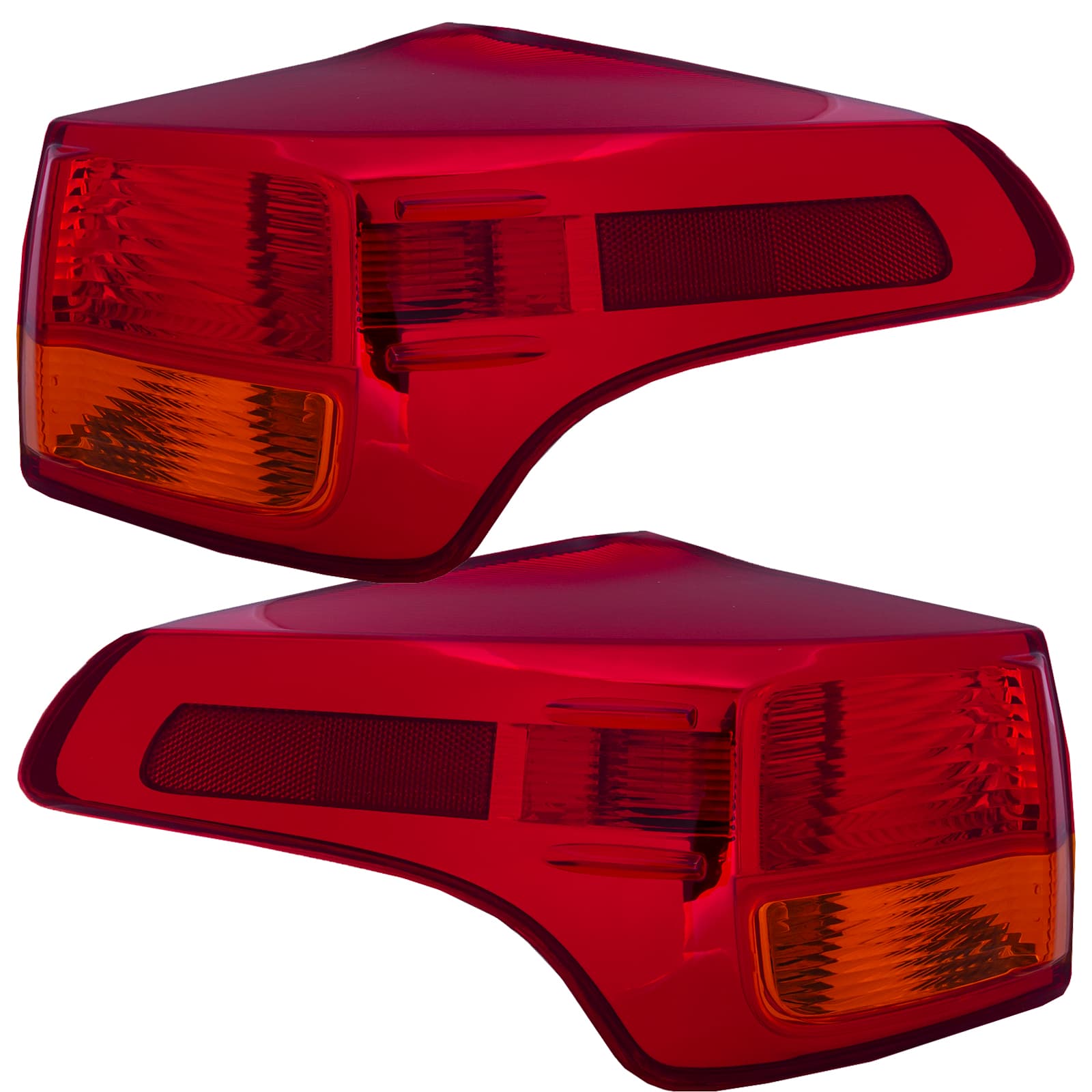 2013-2015 Toyota RAV4 Tail Lights Set On Body CAPA Certified Left Driver Right Passenger Pair Fits 2013-2015 Toyota Rav4 USA Built