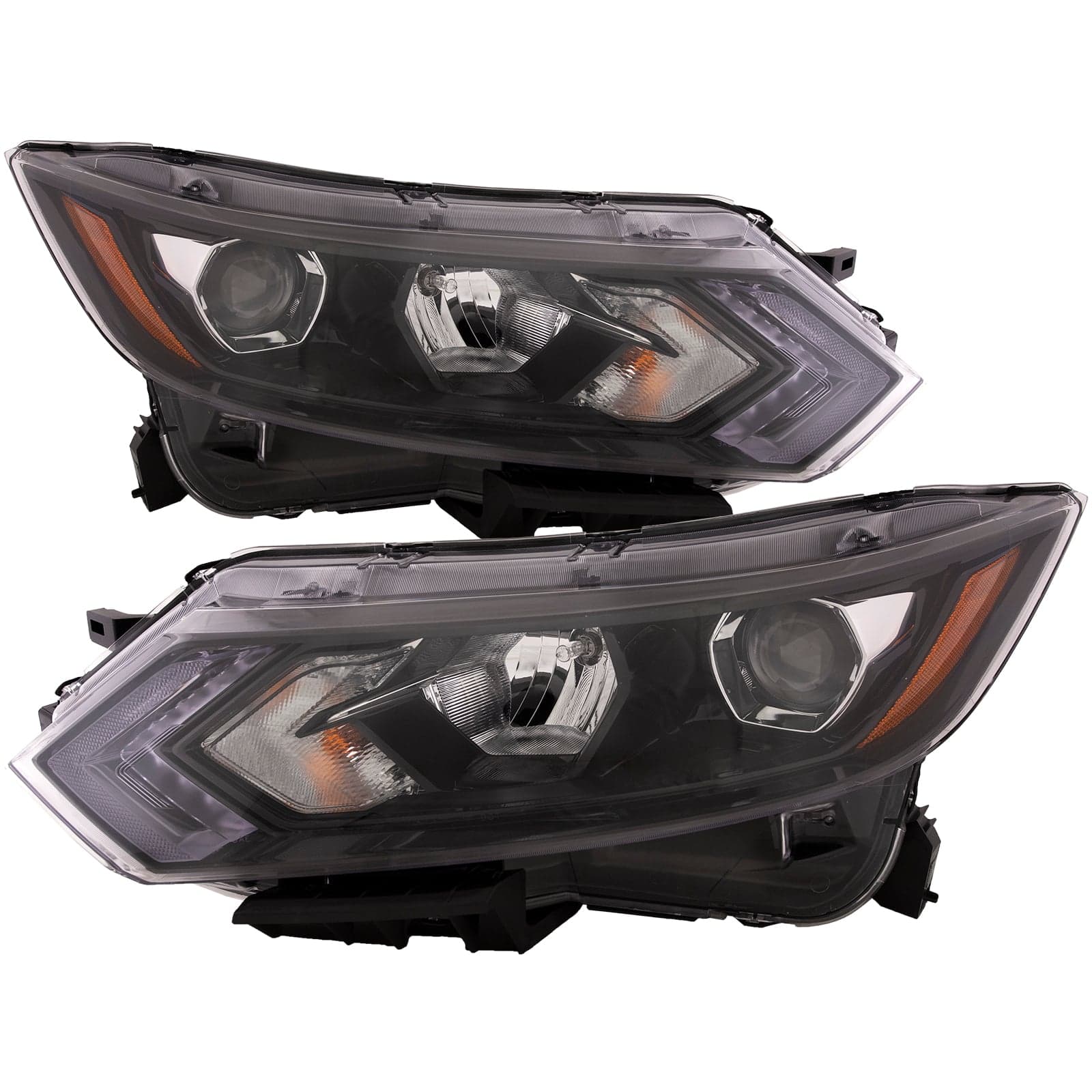 2020-2022 Nissan Rogue Headlights Set Fits 20-22 Nissan Rogue CAPA Certified Pair