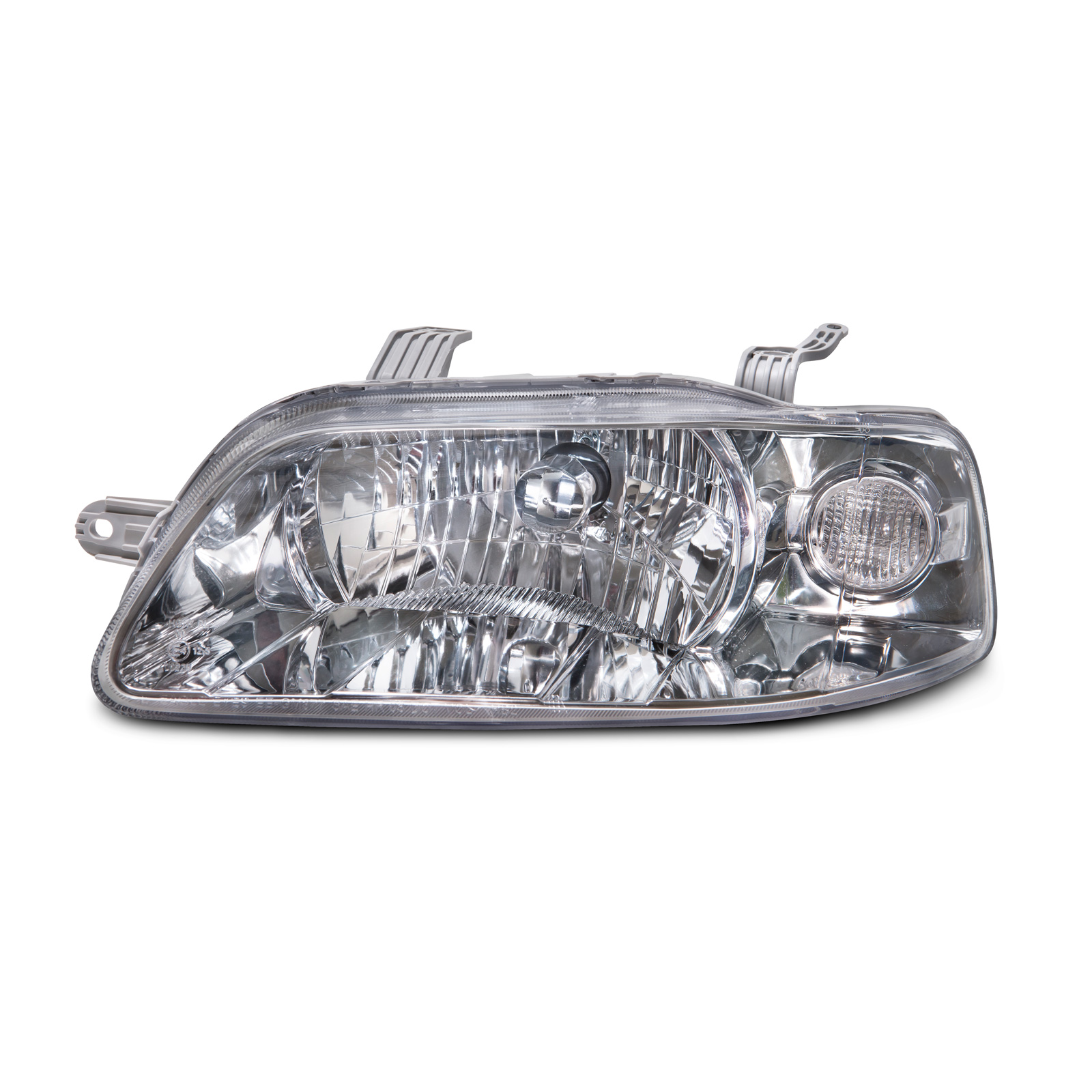 2004-2006 Chevrolet Aveo Headlight Chrome Halogen Left Driver Fits 2004-2006 Chevy Aveo LT/LS Sedan/2004-2008 Hatchback