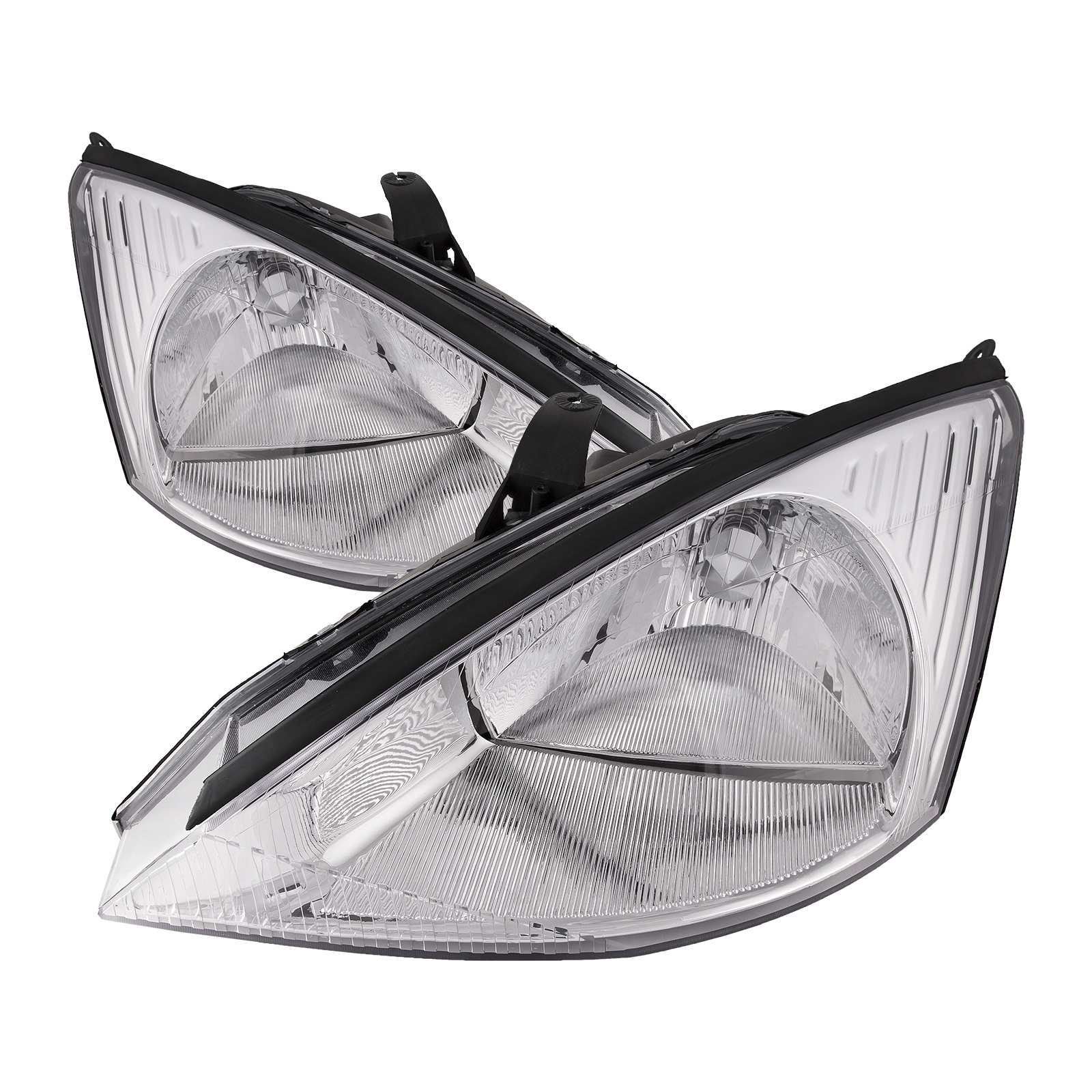 2000-2004 Ford Focus Halogen Headlight Assembly Left and Right Pair Set