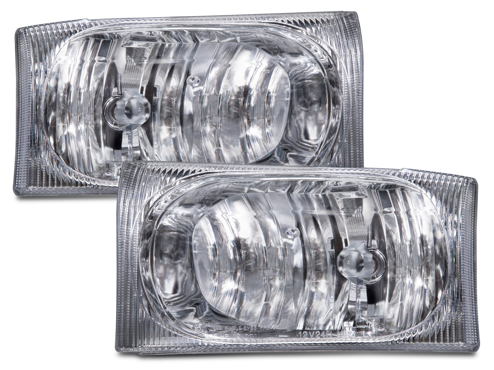 2000-2004 Ford Excursion/1999-2004 Ford SuperDuty Non-Fluted Halogen Headlight Set