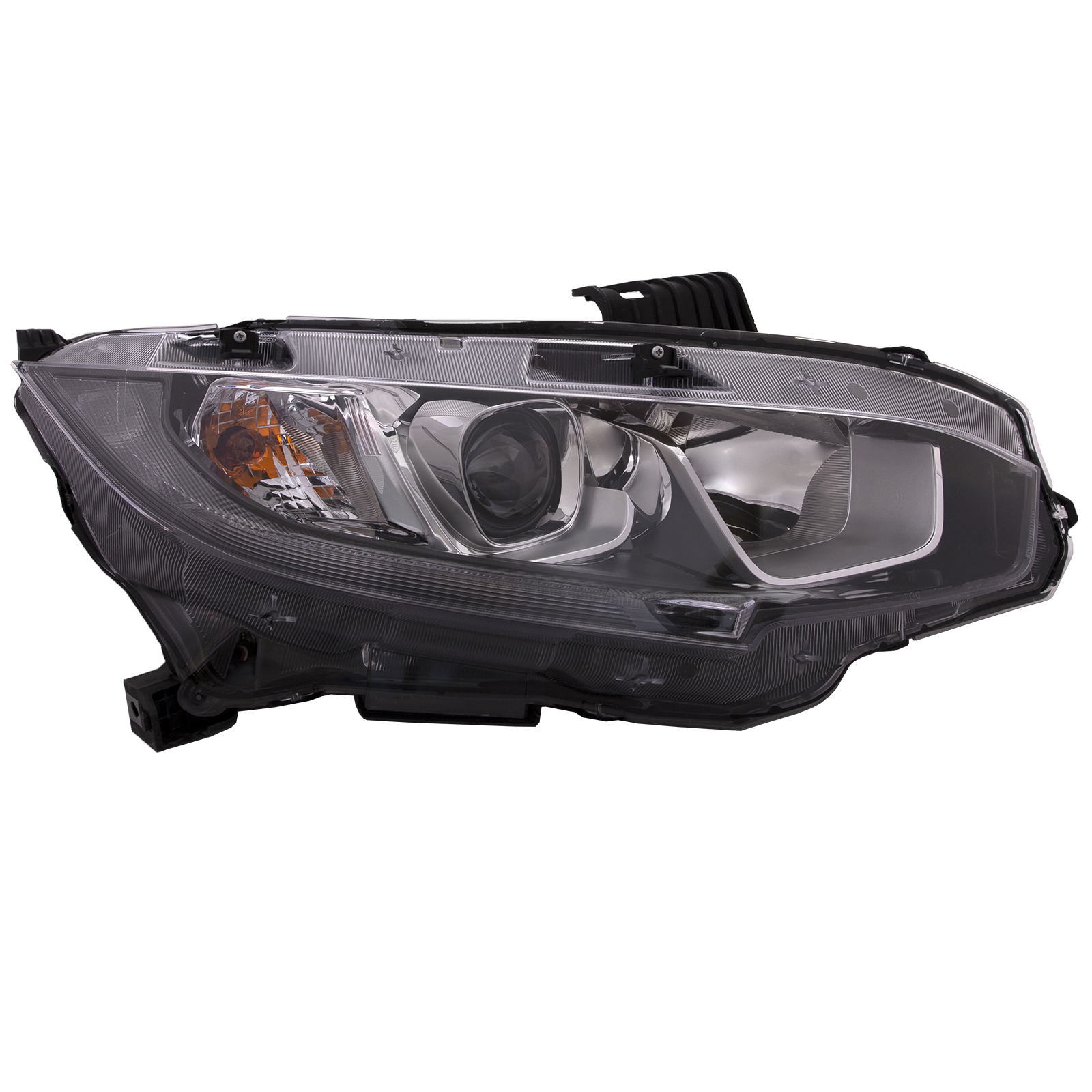 2016 Honda Civic Headlight, Right — Assembly, Halogen, Composite (CAPA)