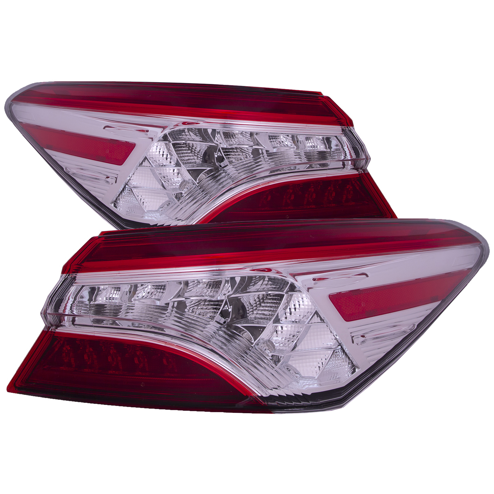 2018-2020 Toyota Camry Outer Tail Light Set CAPA Certified Right Passenger Left Driver Pair Fits 2018-2020 Toyota Camry XLE