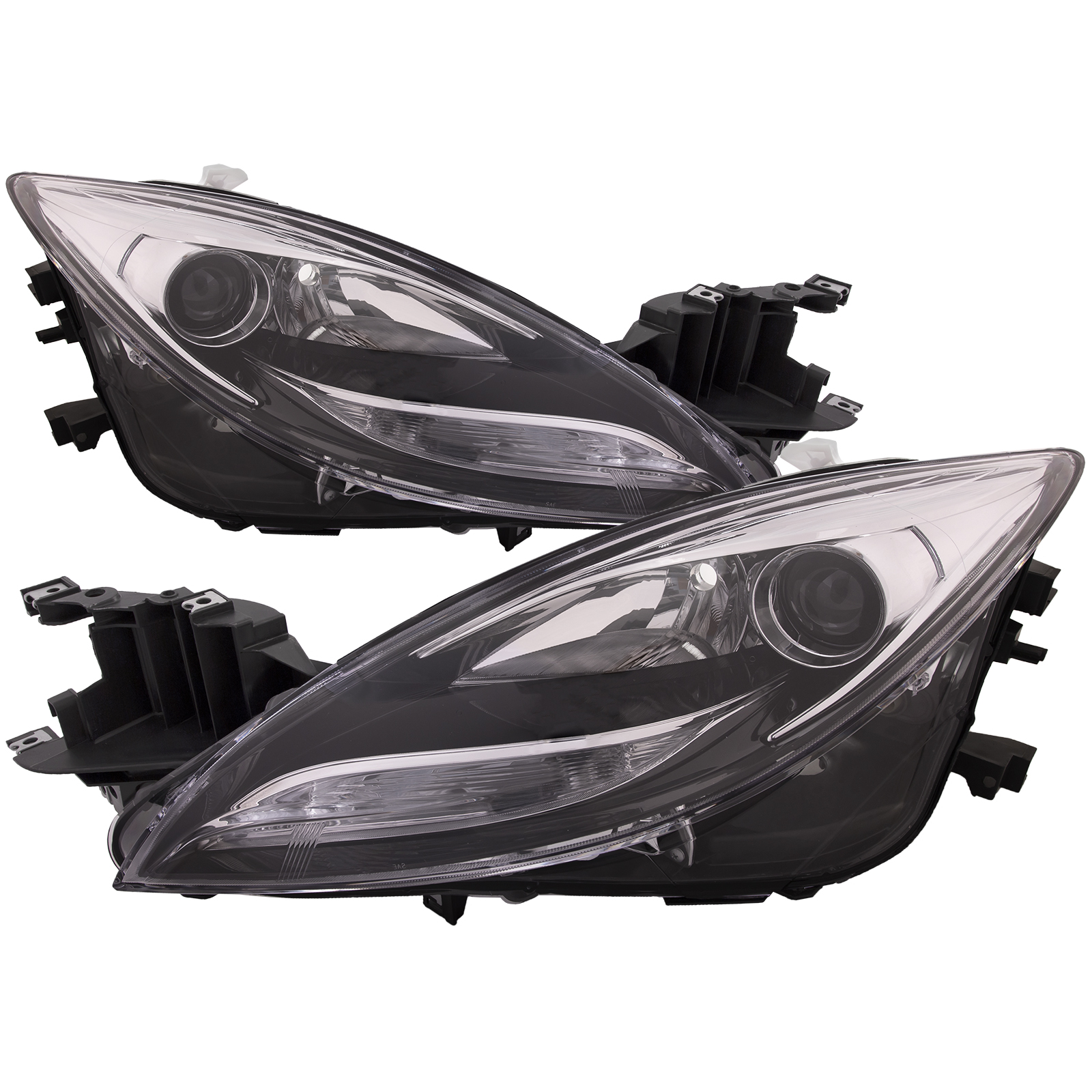 2011-2013 Mazda Mazda6 Headlights Set Halogen Left Driver Right Passenger CAPA Pair For 2011-2013 Mazda 6