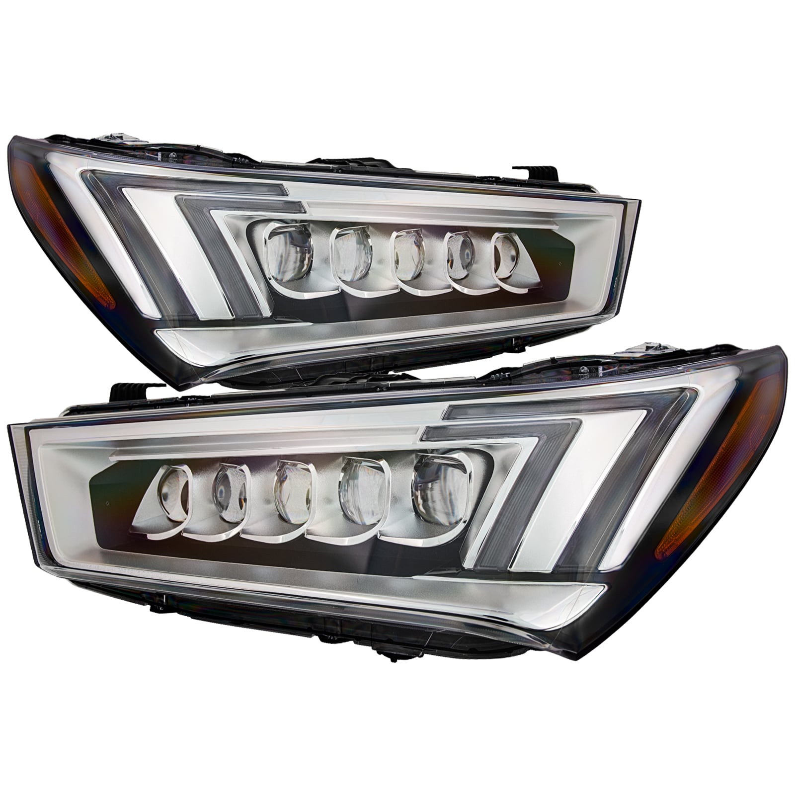 2017-2020 Acura MDX Headlights Set Fits 2017-2020 Acura MDX/Sport/Hybrid Advance Base Elite Nav Tech Models LED Left Hand Driver Side & Right Hand Passenger Side Pair