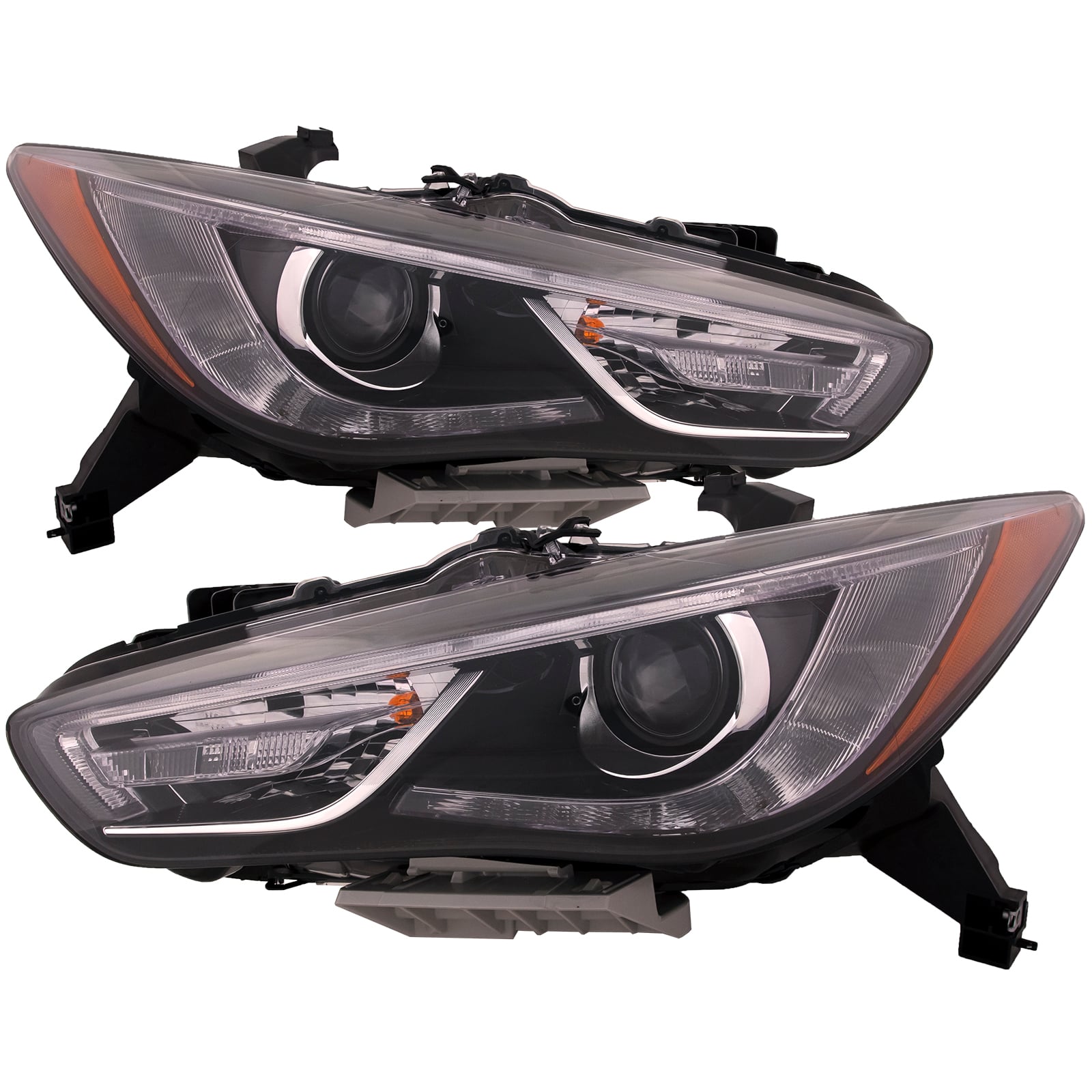 Headlights Set Fits Infiniti QX60 17-18 Pair CAPA Certified HID Lamps