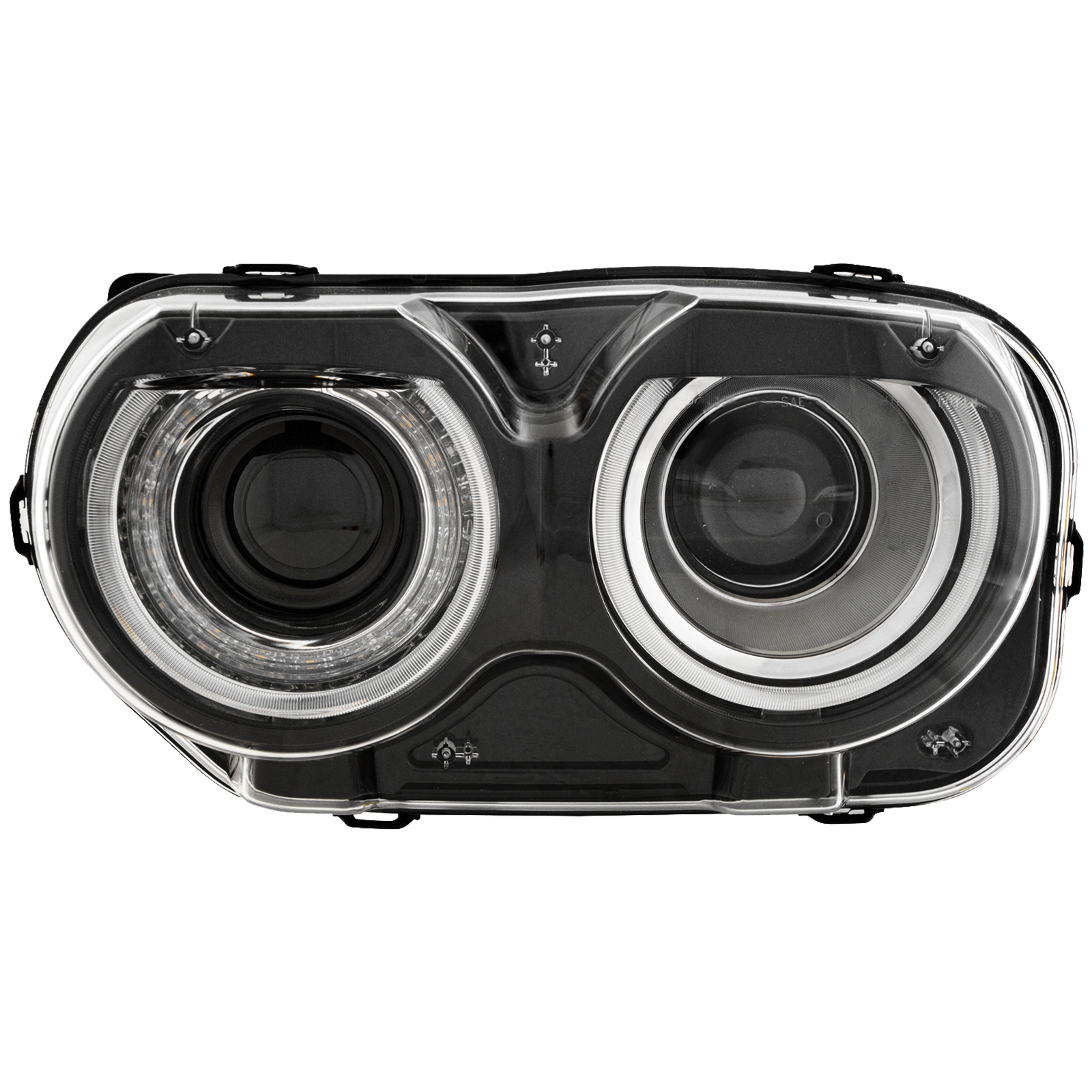 2015-2023 Dodge Challenger Headlight, Left — Assembly, Halogen, w/o Air Ducts, Composite